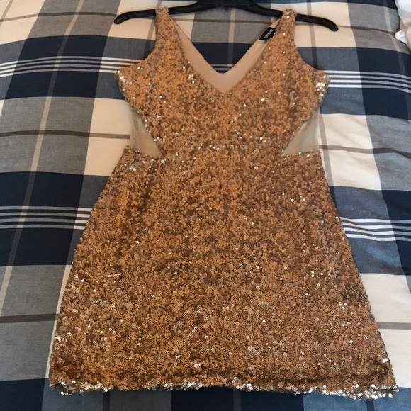 Bebe gold sequin dress in a size small - Picture 2 of 5